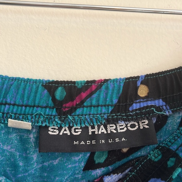 Vintage Sag Harbor Abstract Midi Skirt 90s Artsy Summer Boho Casual Funky - Picture 3 of 7